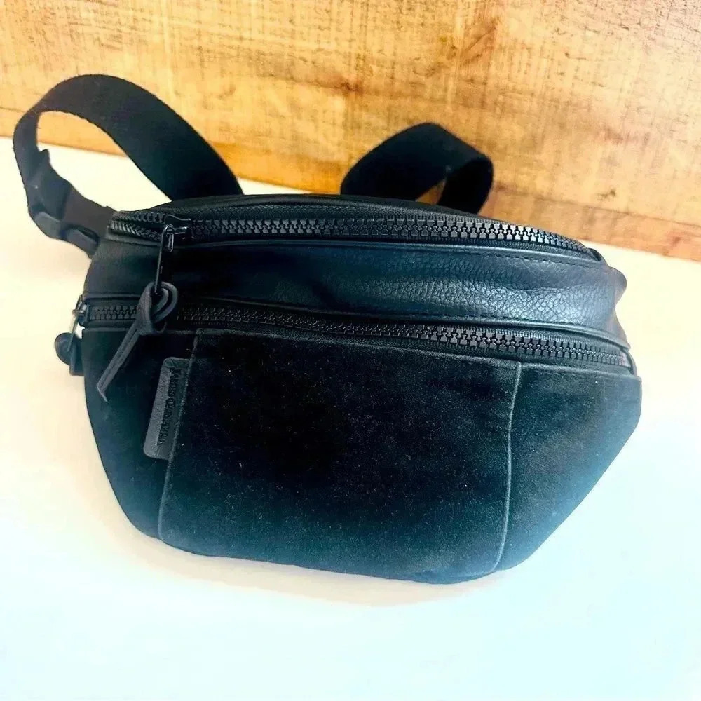 James Campbell Leather And Suede Waist/Fanny/Belt Bag